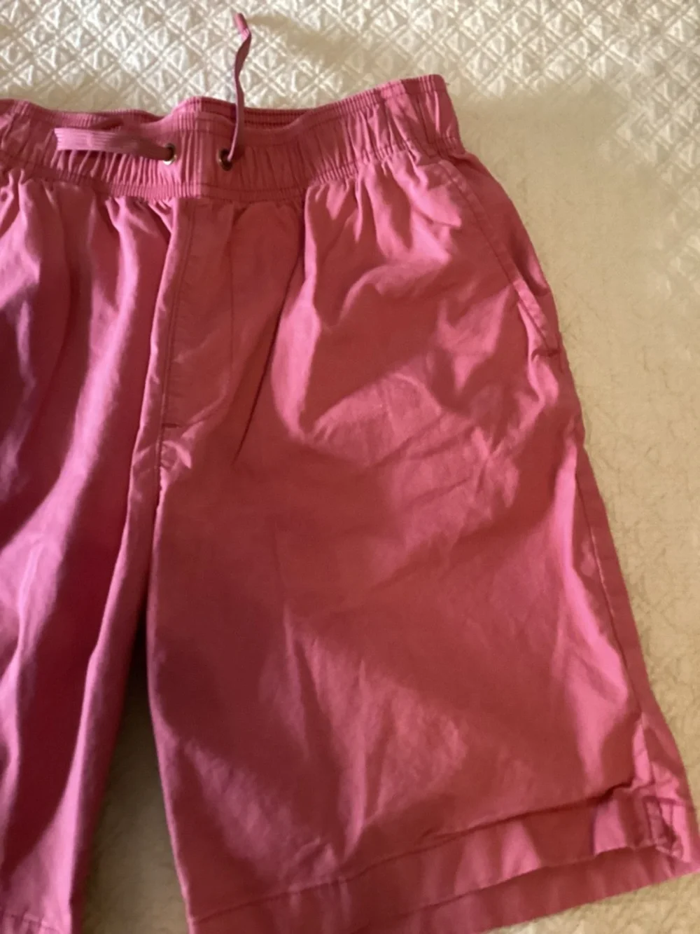 Janie & Jack soft red plaid gauze shirt with Crewcuts  drawstring shorts size 16